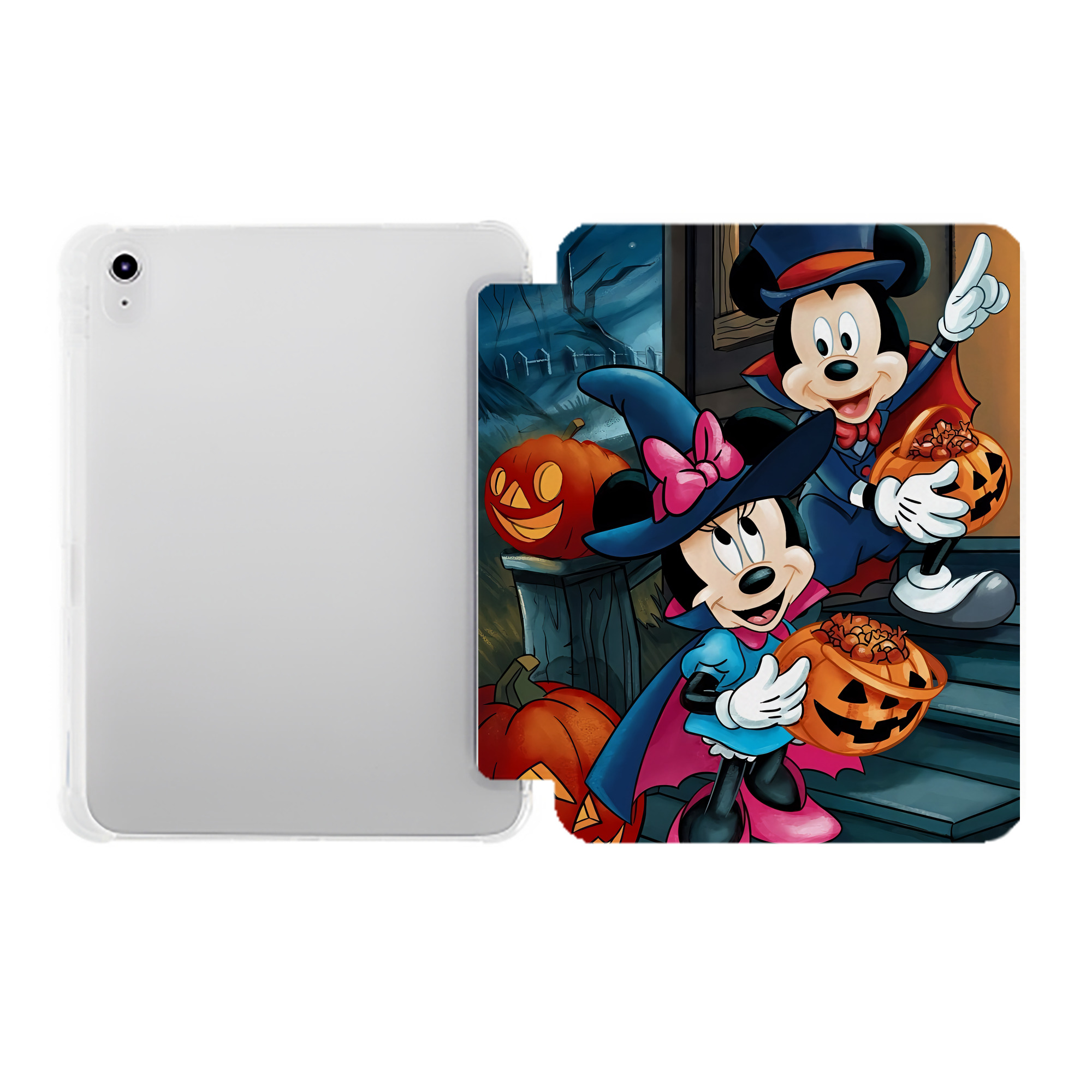 （画像用） ミッキーマウス Mickey Mouse IPad ケース ペン収納付き 三つ折りスタンド PUレザー×シリコン 対応機種9.5/10.5/10.9インチ